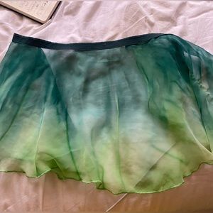 Blue green ballet skirt